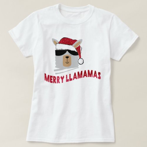 Merry Llamamas Custom Christmas Llama Tee