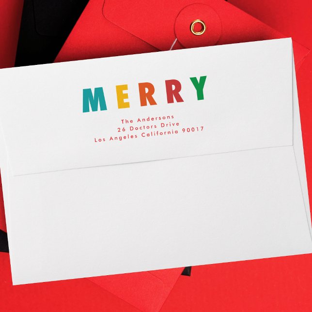 MERRY LOVE JOY | COLORFUL CHRISTMAS ENVELOPE (Creator Uploaded)