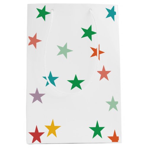 MERRY LOVE JOY  COLORFUL CHRISTMAS MEDIUM GIFT BAG