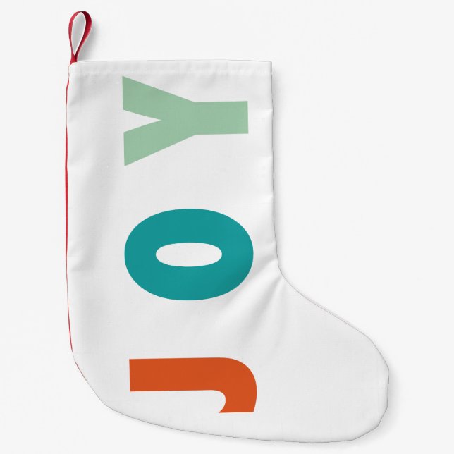 MERRY LOVE JOY | COLORFUL CHRISTMAS SMALL CHRISTMAS STOCKING (Front)
