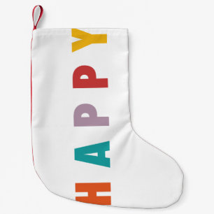MERRY LOVE JOY COLORFUL CHRISTMAS SMALL CHRISTMAS STOCKING
