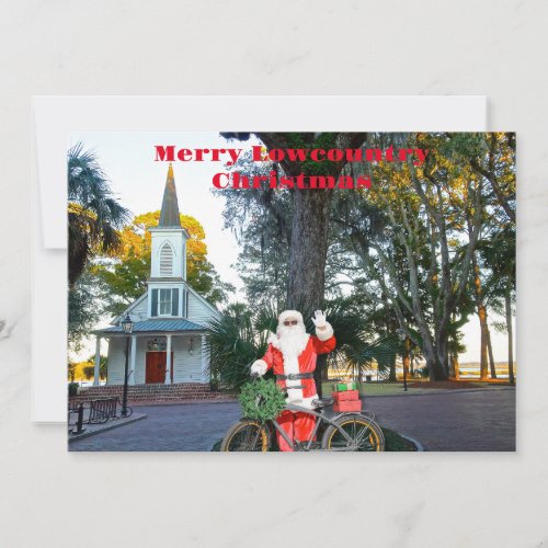 Merry Lowcountry Christmas Bluffton Santa Holiday Card