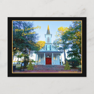 Merry Lowcountry Christmas Chapel Palmetto Bluff Holiday Postcard