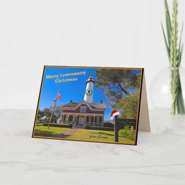 Merry Lowcountry Christmas from Coastal Georgia Holiday Card (Front)