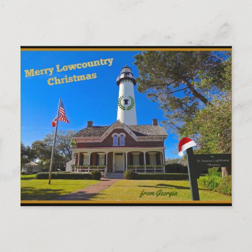 Merry Lowcountry Christmas from Coastal Georgia Postcard