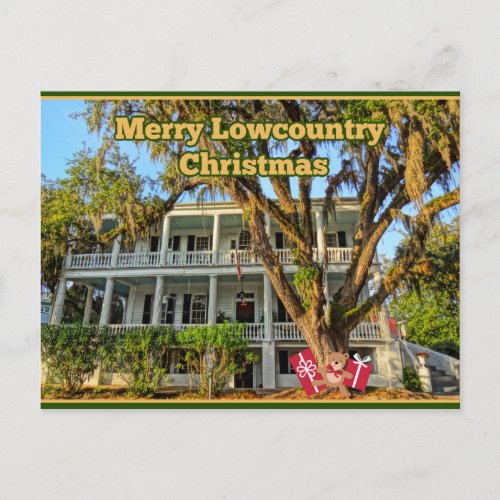 Merry Lowcountry Christmas South Carolina Holiday Postcard