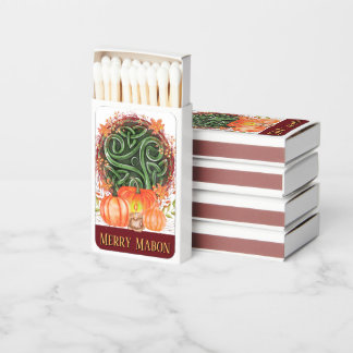 Merry Mabon Celtic Triskelion Fall Pumpkins Matchboxes