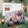 Merry Magic | Snowflake Overlay Photo Holiday Postcard