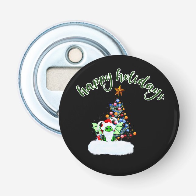 Merry & Magical Christmas with a Dragon Twist Bottle Opener (Front)