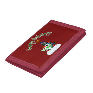 Merry & Magical Christmas with a Dragon Twist Tri-fold Wallet