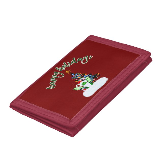 Merry & Magical Christmas with a Dragon Twist Trifold Wallet (Bottom)