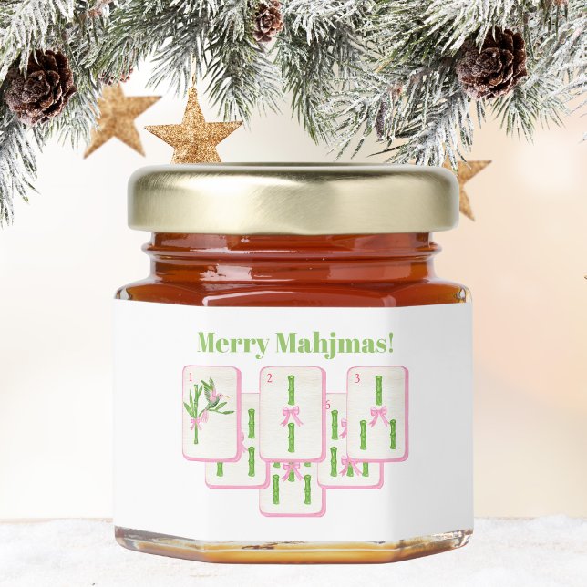 Merry Mahjmas Mahjong Preppy Coquette Gift Honey Jar Favors (Creator Uploaded)