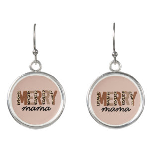 "Merry Mama" Modern Color Block Leopard Boho Earrings