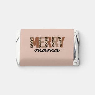 "Merry Mama" Modern Color Block Leopard Boho Hershey's Miniatures