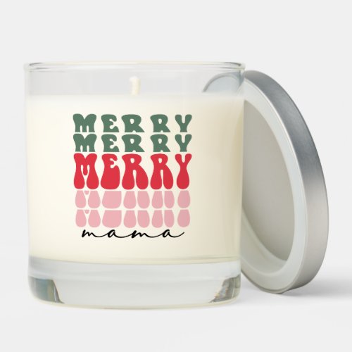 Merry Mama Mother Mom Festive Christmas  Scented Candle