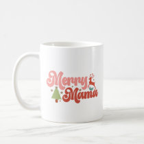 Merry Mama Retro Groovy Christmas Holidays Coffee Mug