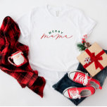 Merry Mama Script Christmas Shirt<br><div class="desc">We are always adding new designs daily!</div>