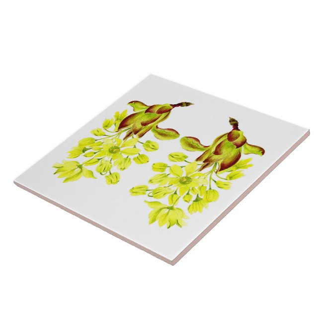 'Merry Maples' on a Ceramic Tile (I) (Side)