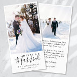 Merry & Married Calligraphy Photo Christmas Holiday Card<br><div class="desc">Send love to family and friends with this photo holiday card.</div>