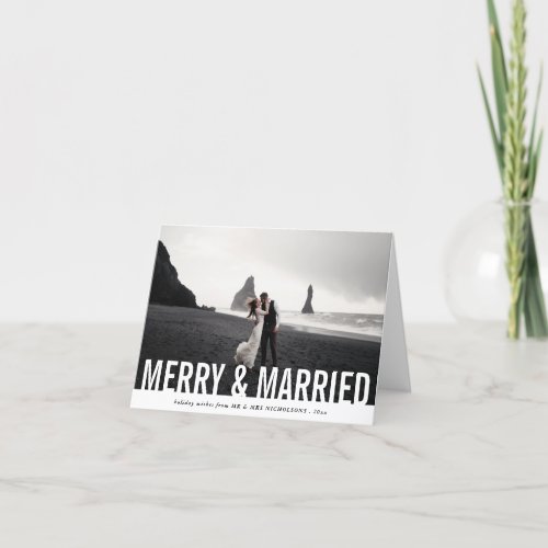 Merry  Married casual  Modern Holiday Photo