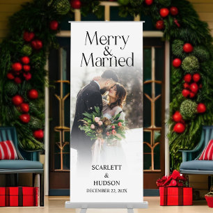 Merry & Married Christmas Holiday Wedding Banner