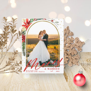 Merry & Married Christmas Wedding Announcement