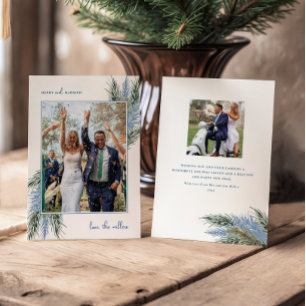 Merry & Married, Coastal Christmas, Photo Holiday Card