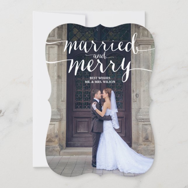 MERRY & MARRIED | HOLIDAY PHOTO CARD (Front)