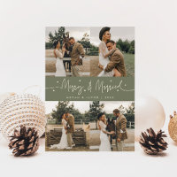 Merry & Married Newlywed Multi Photo Sage