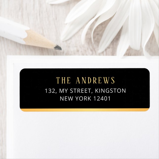 Merry & Married Newlyweds Black Gold Christmas  Label (Insitu)