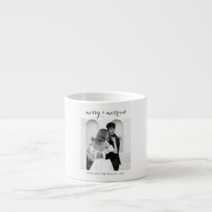 Merry & Married - Personalized Newlywed Christmas  Espresso Cup