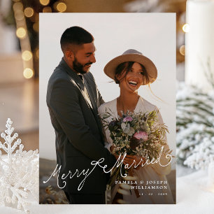 Merry Married Photo Holiday Card
