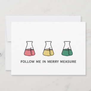 Merry Measure Chemistry Science Erlenmeyer Holiday Card