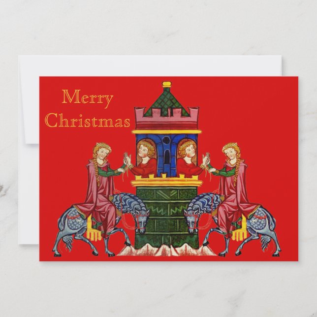 Merry Medieval Christmas Holiday Card (Front)