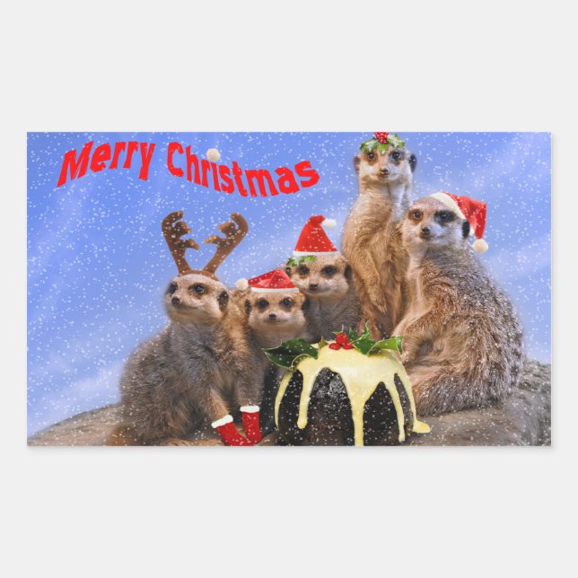 Merry Meerkats Sticker (Front)