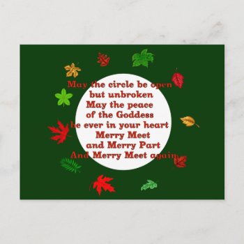 Merry Meet Holiday Postcard by Crazy_Card_Lady at Zazzle