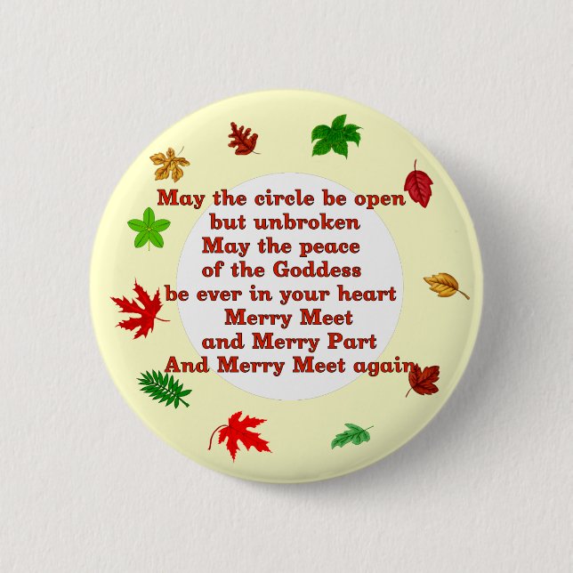 Merry Meet Pinback Button (Front)
