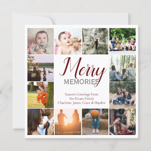 Merry Memories 12 Photo Template Christmas