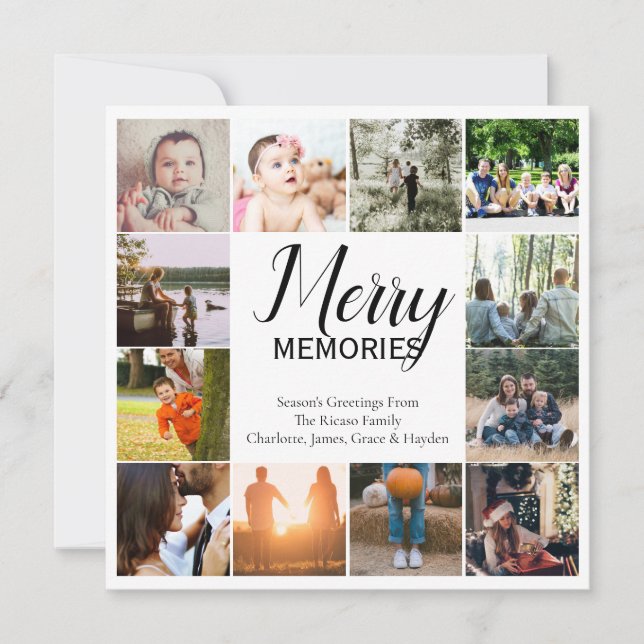 Merry Memories 12 Photo Template Christmas (Front)