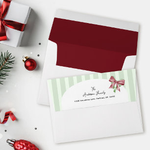 Merry Memories Christmas Bow Return Address Envelope