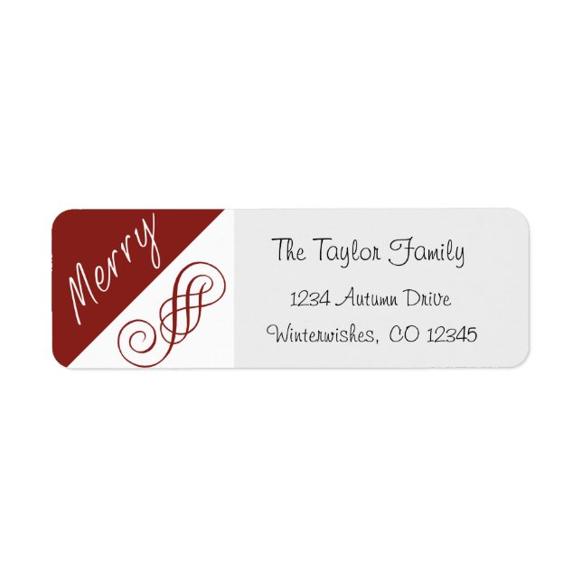 Merry, Merry - address label (Front)