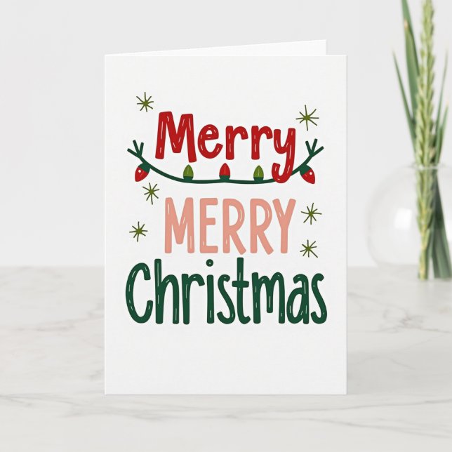 Merry Merry Christmas Card (Front)