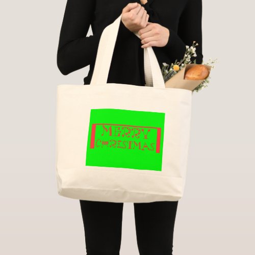 Merry Merry Christmas Large Tote Bag