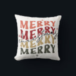 Merry Merry Christmas Matching Family Throw Pillow<br><div class="desc">Merry Merry Christmas

This design is part of a matching family Christmas set that is perfect for matching family outfits,  matching pajamas,  and Christmas Card photos! Please check out my store for other products with the same design.</div>