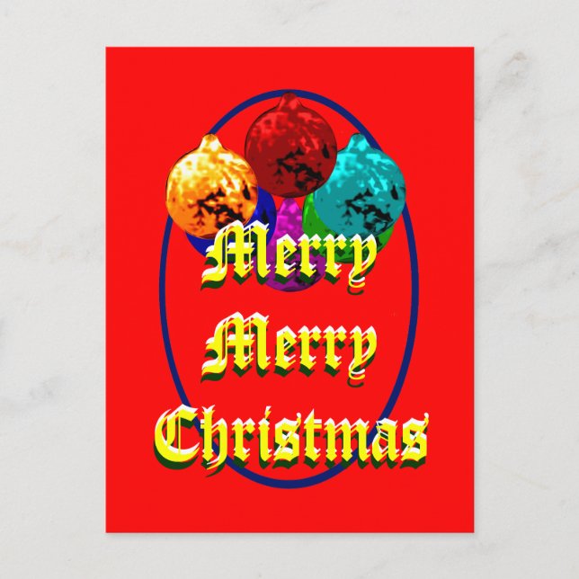 Merry Merry Christmas The MUSEUM Zazzle Gifts 1 Holiday Postcard (Front)