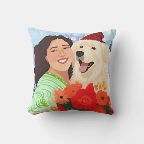 Merry Merry Happy Pawlidays Outdoor Pillow