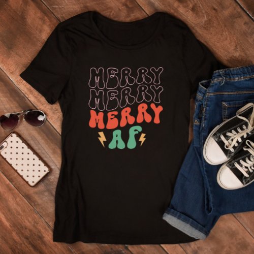Merry Merry Merry AF Christmas T_Shirt