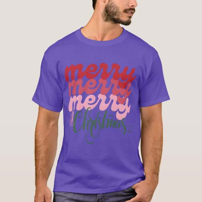 Merry Merry Merry Christmas funny T-Shirt (Front)