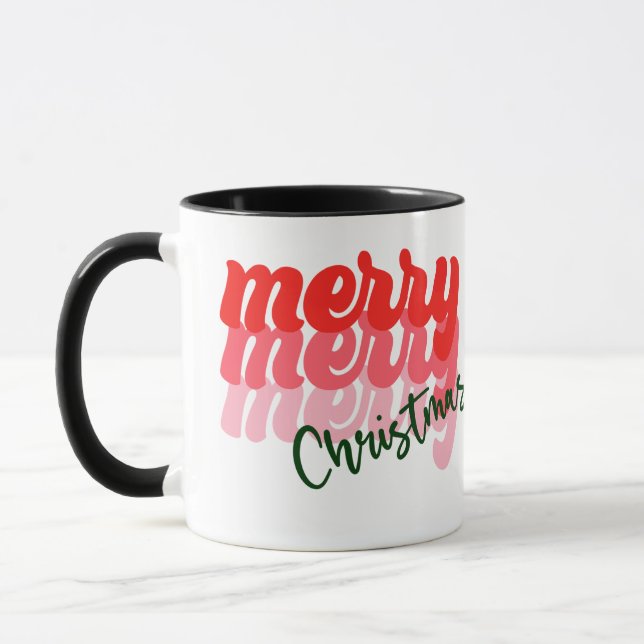 Merry Merry Merry Christmas Gift, Christmas Gift Mug (Left)
