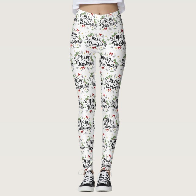 ***MERRY MERRY MERRY CHRISTMAS** LEGGINGS (Front)